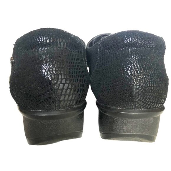 Revere Tangier Zip Loafer Shoe US 8 Black French Black Lizard Leather - Picture 8 of 12